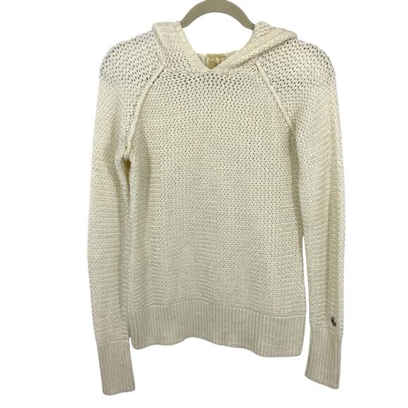 Calia by Carrie Underwood Hooded Knit Sweater size Small Ivory Pullover - Picture 2 of 8